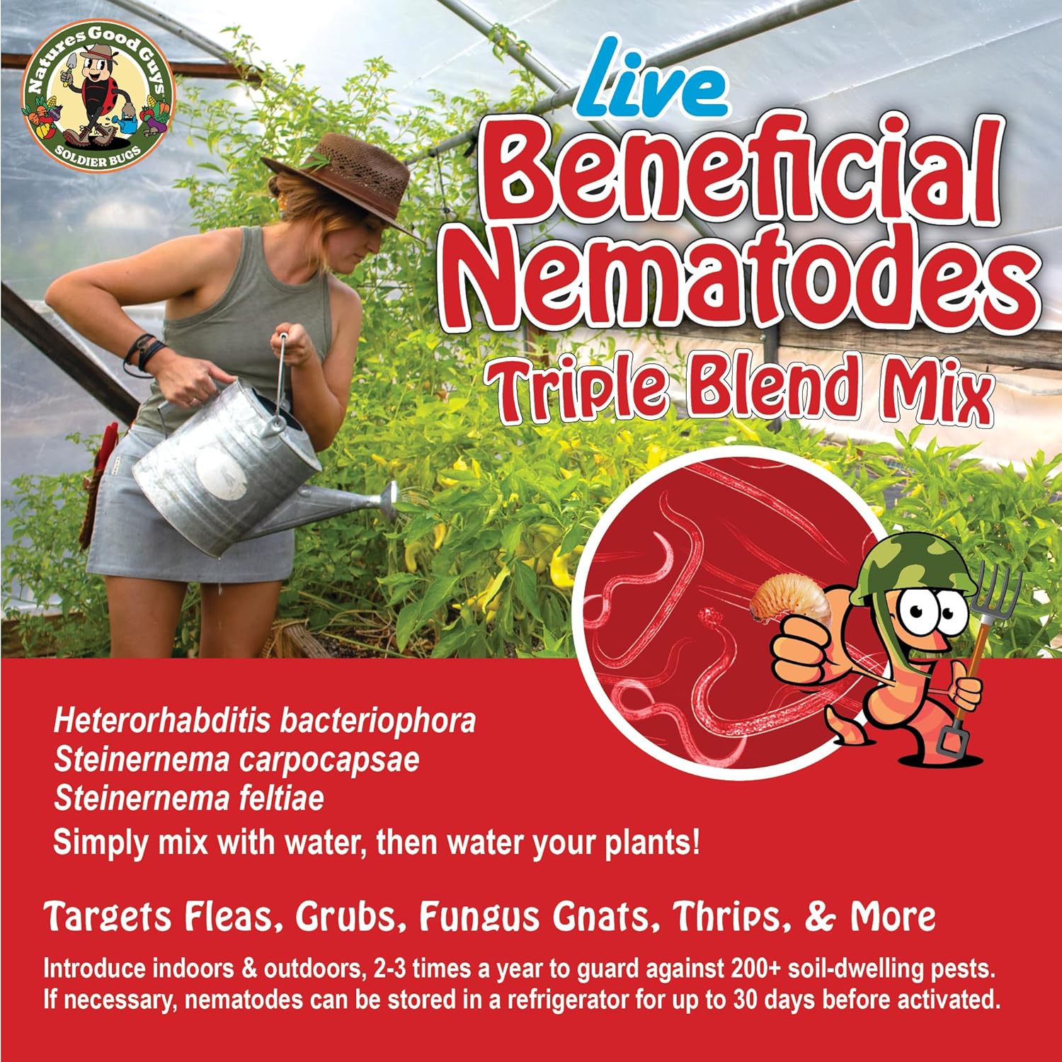 Live Beneficial Nematodes (Hb + Sc + Sf, 15 Million)