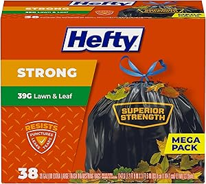 Hefty Strong Lawn & Leaf Trash Bags - 39 Gal