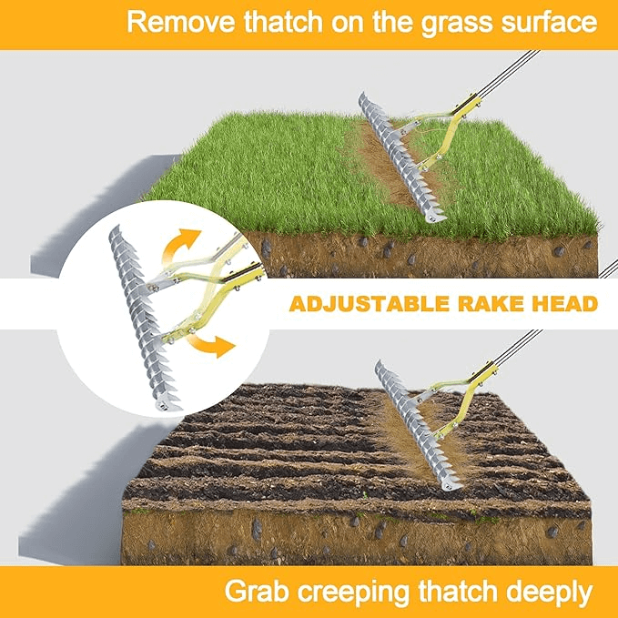 Manual Thatching Rake 15-Inch